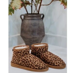 Katydid Leopard Print Cozy Boots
